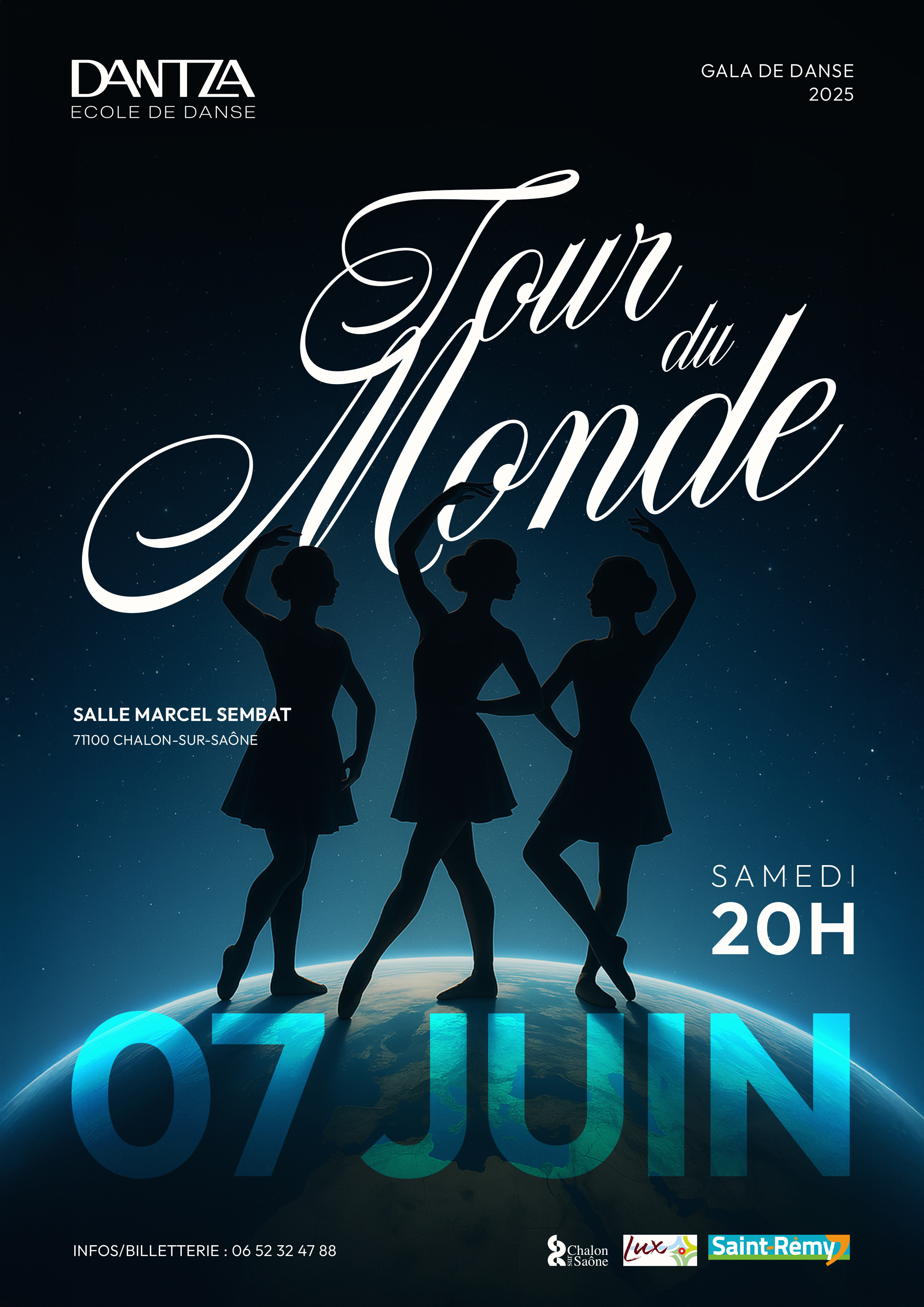 Affiche du spectacle Tour du Monde de l’école Dantza à Lux